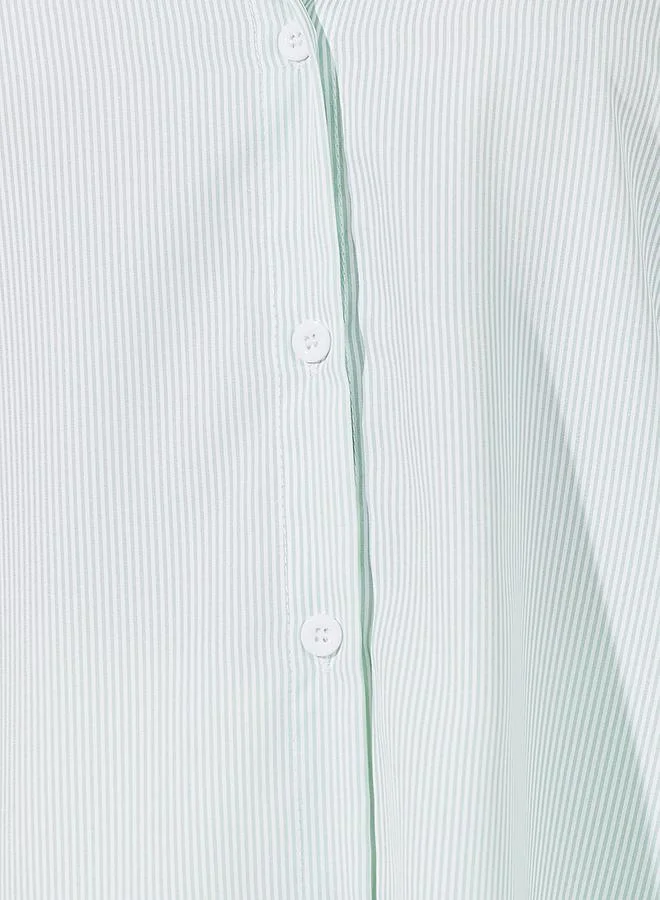 Styli Striped Relaxed Fit Shirt with Button Placket