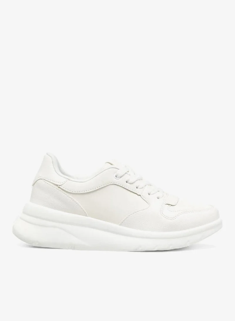 Women's Panelled Lace-Up Sneakers