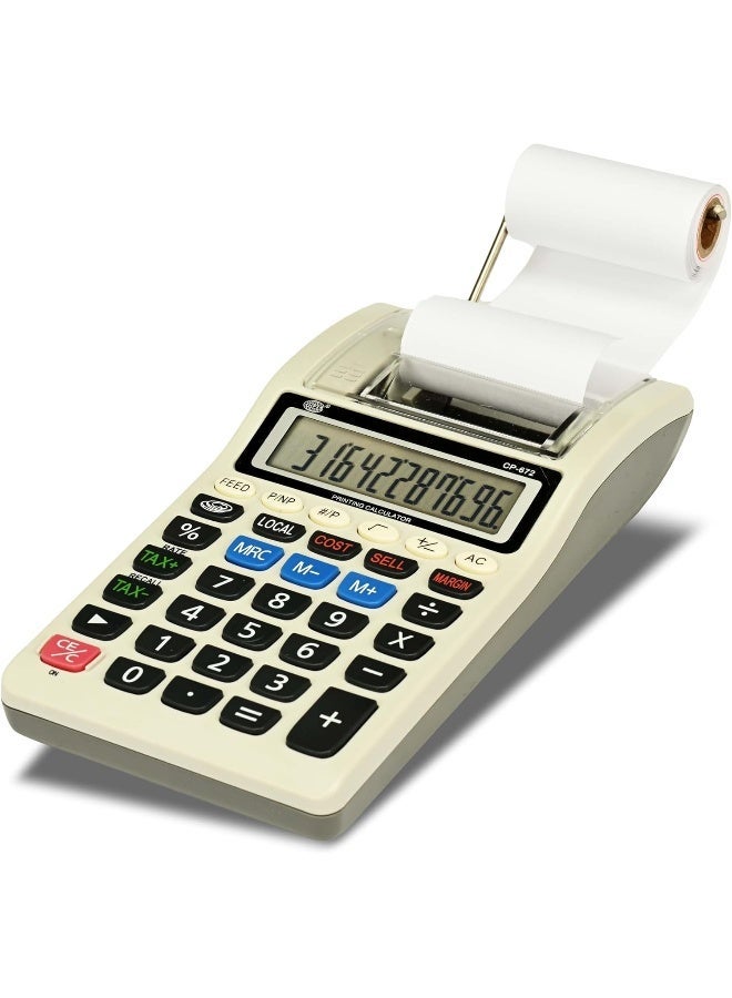 FIS Printing Calculator with 2 Colors Printing, 12 Digits, White White - Image 1