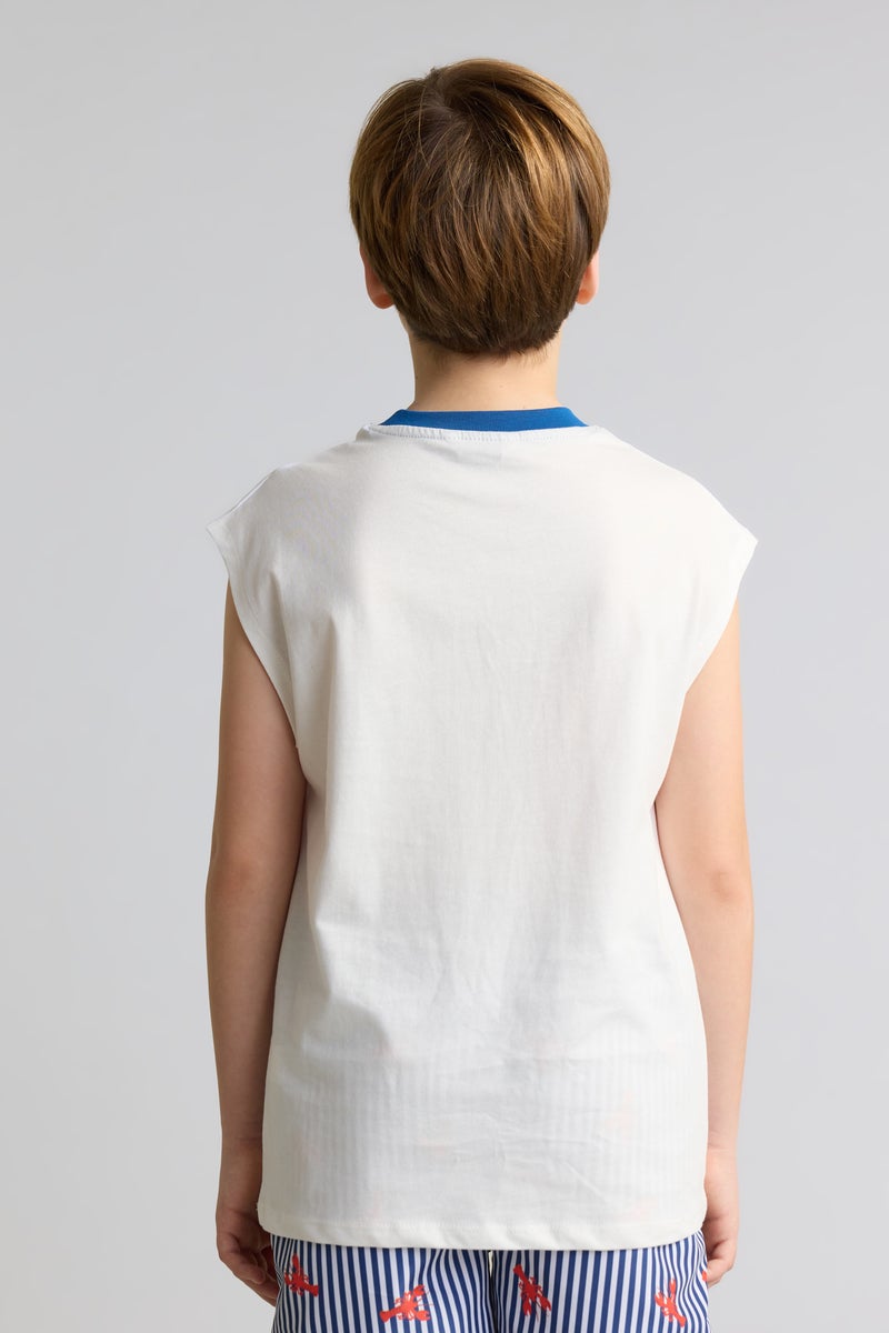 DeFacto Beige Boy Boy Oversize Fit Tank Top Casual - Image 5