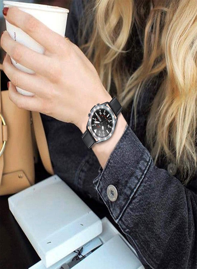 DEALELE Bezel Cover Compatible with Samsung Galaxy Watch Ultra 47mm (2025/2024) / 3 45mm, Bling Rhinestone Stainless Steel Metal Bezel Ring Adhesive Cover Anti Scratch Protector Accessory, Rainbow - Image 5