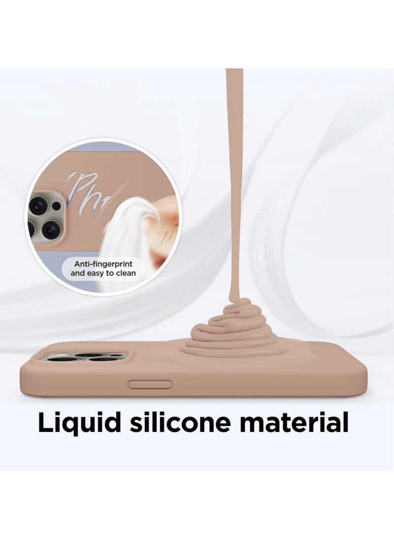 Techie غطاء خلفي من السيليكون الناعم الناعم MagSafe من Techie، بطانة داخلية من الألياف الدقيقة لهاتف Apple iPhone 15 Pro Max - وردي عاري - Image 3