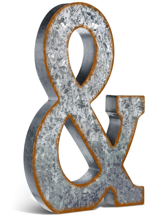 Yaocom 12" Metal & Letter Wall Decor Large Galvanized Letter 3D Signs Shelf Decoration Hanging or Freestanding Vintage Decor for Home Office Bookshelf Farmhouse Kitchen - Image 1