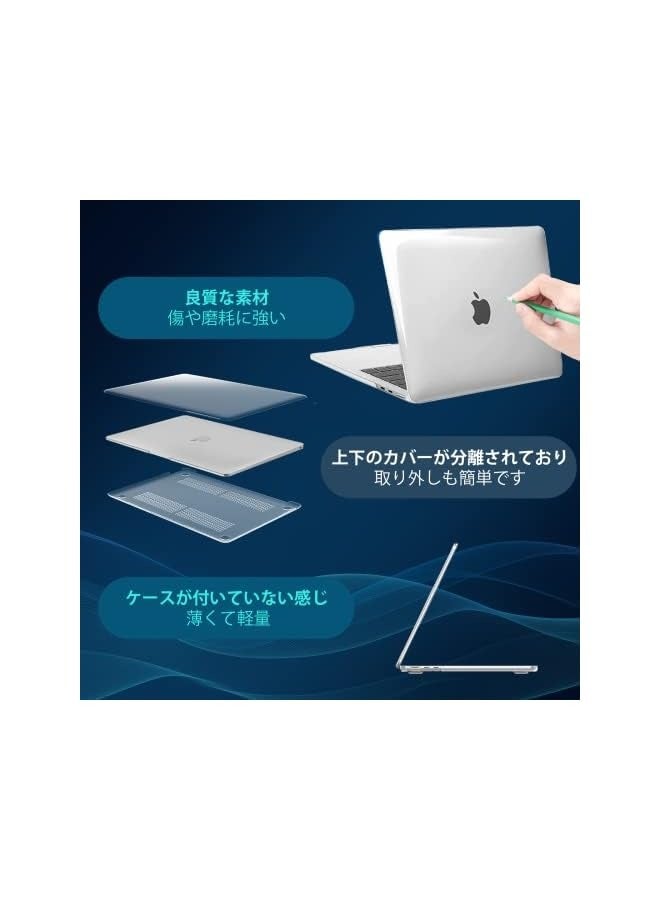 PROMASS Compatible with MacBook Air 13.6 inch Case 2024 2023 2022 Release M3 A3113 M2 A2681 with Liquid Retina Display Touch ID, Plastic Hard Shell Case Cover & Screen Polishing Cloth, Crystal Clear - Image 2