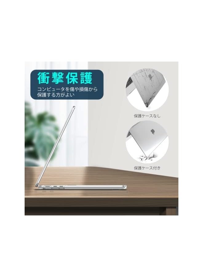 PROMASS Compatible with MacBook Air 13.6 inch Case 2024 2023 2022 Release M3 A3113 M2 A2681 with Liquid Retina Display Touch ID, Plastic Hard Shell Case Cover & Screen Polishing Cloth, Crystal Clear - Image 5