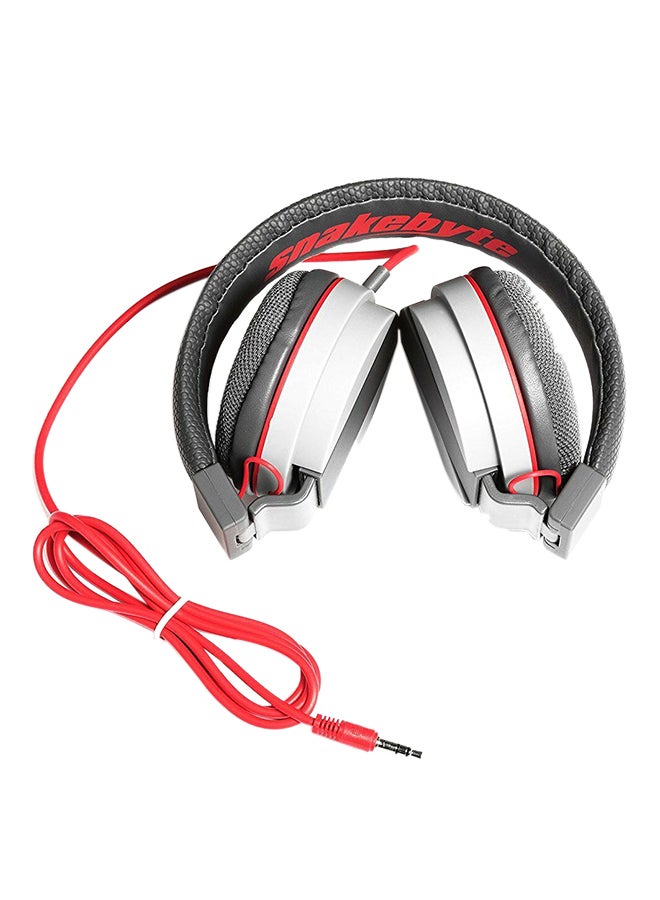 Snakebyte Over-Ear Gaming Headset Grey/Red - Image 2