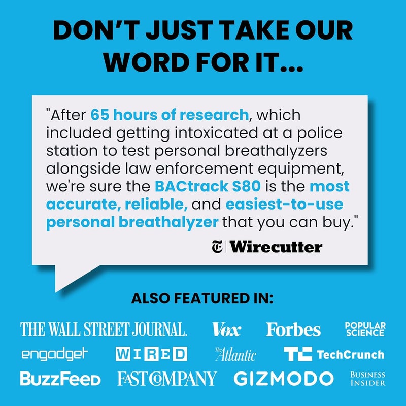 BACtrack S80 Professional Breathalyzer | Accurate Portable Alcohol Tester | FDA Cleared & DOT Approved - Image 5
