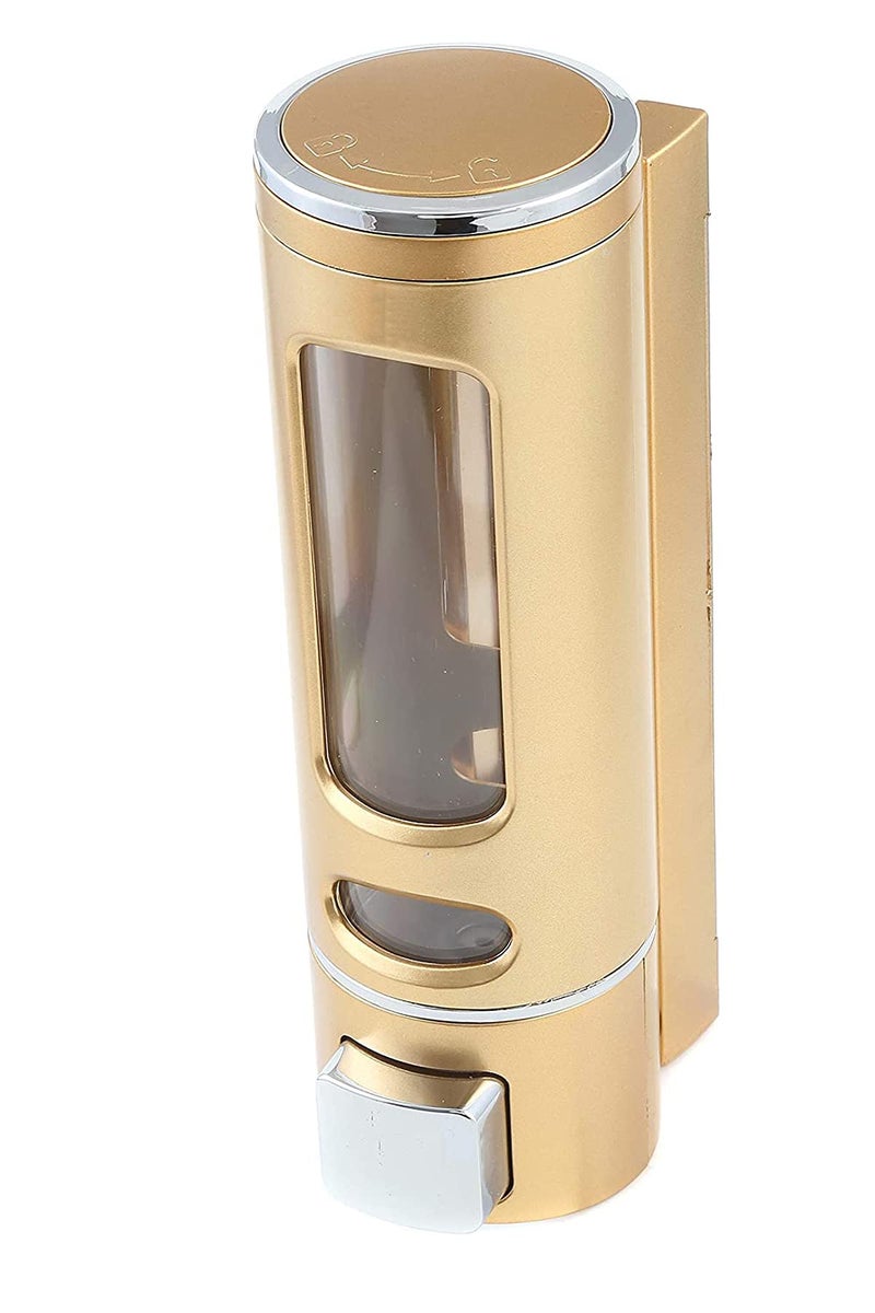 BATH GURU Wall Mounted Soap Shampoo Sanitizer Gel Liquid Soap Dispenser for Bathroom Kitchen ABS Plastic 400 Ml (3, Gold) - Image 2