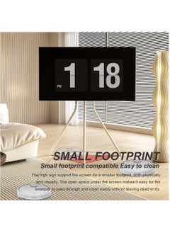 HILLPORT Easel TV Stand with Steel Tripod Base for 42-86 inch Screens, Portable Height Adjustable TV Mount Stand for Bedroom, Living Room, Studio-White  - Image 5