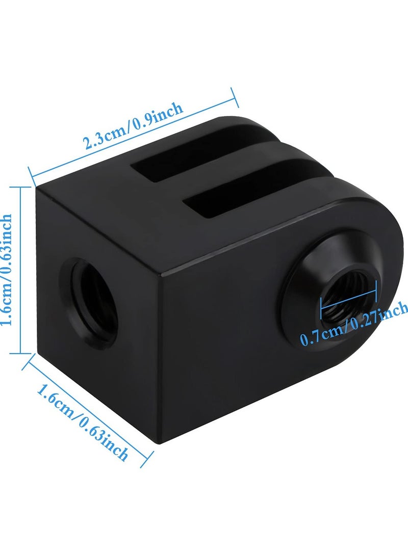 محول قاعدة ثلاثية الأبعاد من الألمنيوم لكاميرات الحركة GoPro - تثبيت آمن مع برغي 1/4 - مثالي لنماذج Hero وSession - Image 3