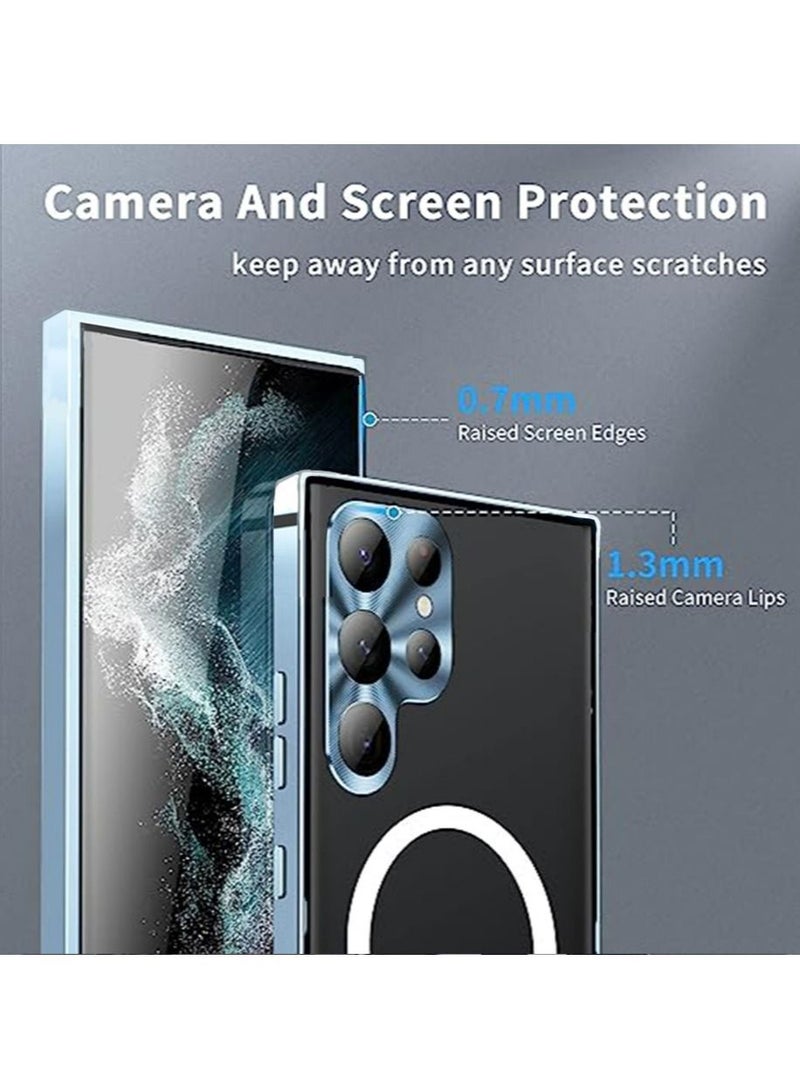 Samsung S23 Ultra 5G Metal Case Compatible with MagSafe Wireless Charger Translucent Shokproof Protective Back with Camera Lens Protection Magnetic Case Cover for Galaxy S23 Ultra 5G Accessories - Image 4