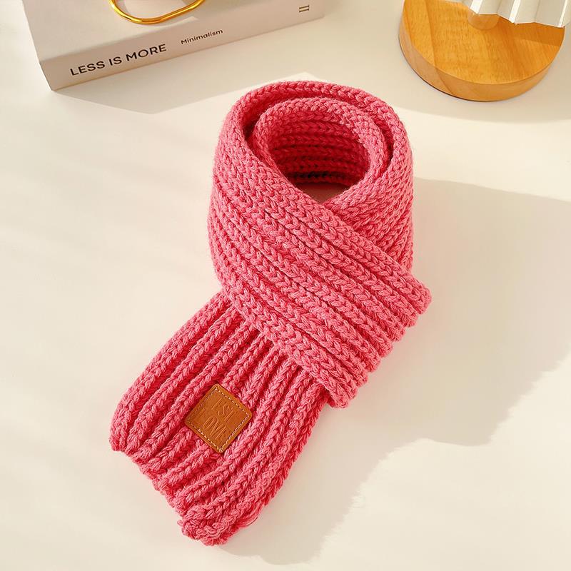 Children's Scarf Girls' Boys' Knitted Wool Scarf Spring and Autumn New All-match Warm Cute Sleeve Soft and Comfortable - Image 1