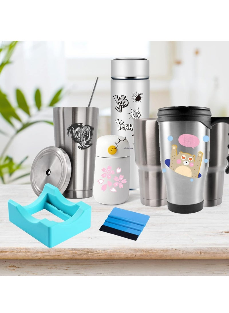 Silicone Cup Cradle Small Stand Cup Holder with Built-in Slot for Bottles - Image 4