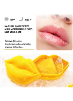 Charm Kiss 20Pcs Moisturizing Lip Mask Lip Sleep Mask Reduces Lip Lines And Restores Moisture Lip Mask Effectively Nourishes The Lip Skin Gel Treatment Lip Masks Plumping Lips Mask Lip Care Products (Golden)  - Image 3