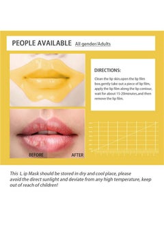 Charm Kiss 20Pcs Moisturizing Lip Mask Lip Sleep Mask Reduces Lip Lines And Restores Moisture Lip Mask Effectively Nourishes The Lip Skin Gel Treatment Lip Masks Plumping Lips Mask Lip Care Products (Golden)  - Image 5