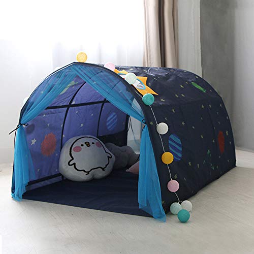 HI SUYI Children's Cabin Bed Tunnel Tent for 90-100cm in Width Loft Bed Bunk Tent,Fabric, Pink, Single - Image 2