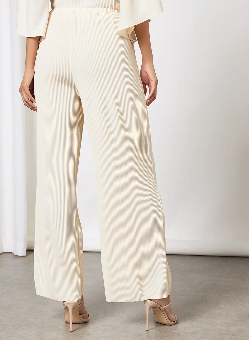 MANGO Pleated Wide Leg Pants