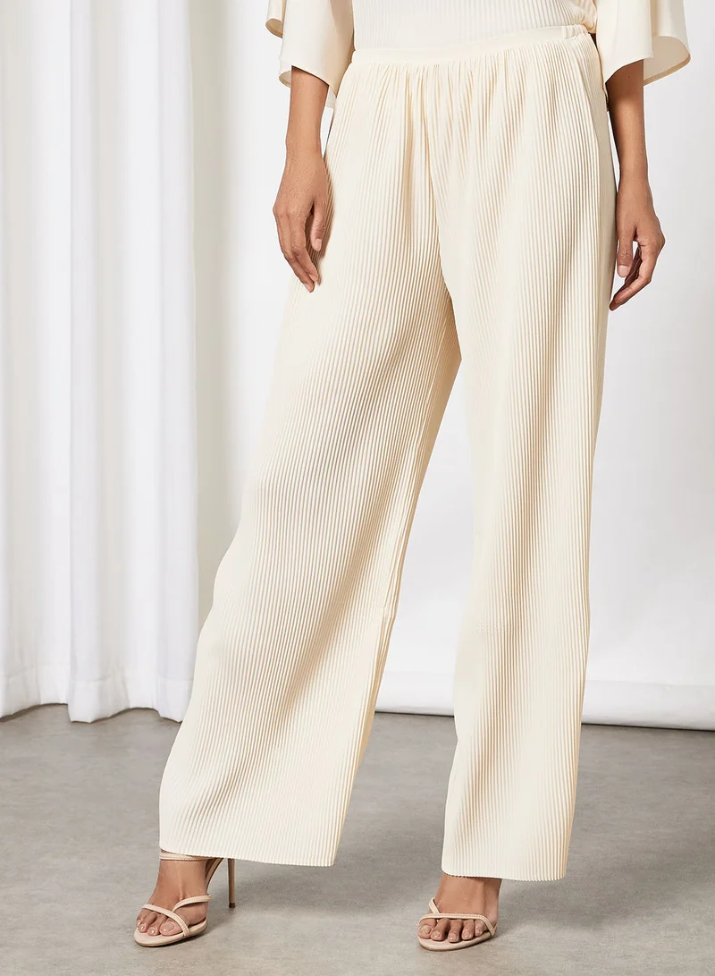 MANGO Pleated Wide Leg Pants