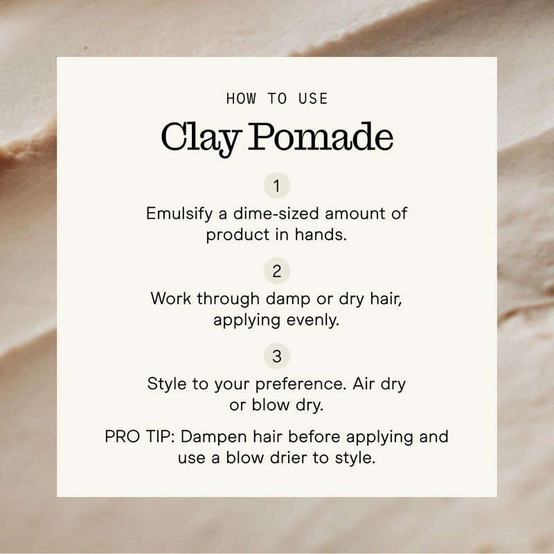 Firsthand Supply Clay Pomade - Clean & Non-toxic Hair Care Ingredients - Long Lasting & Easy to Restyle - 3oz (88ml) - Image 2