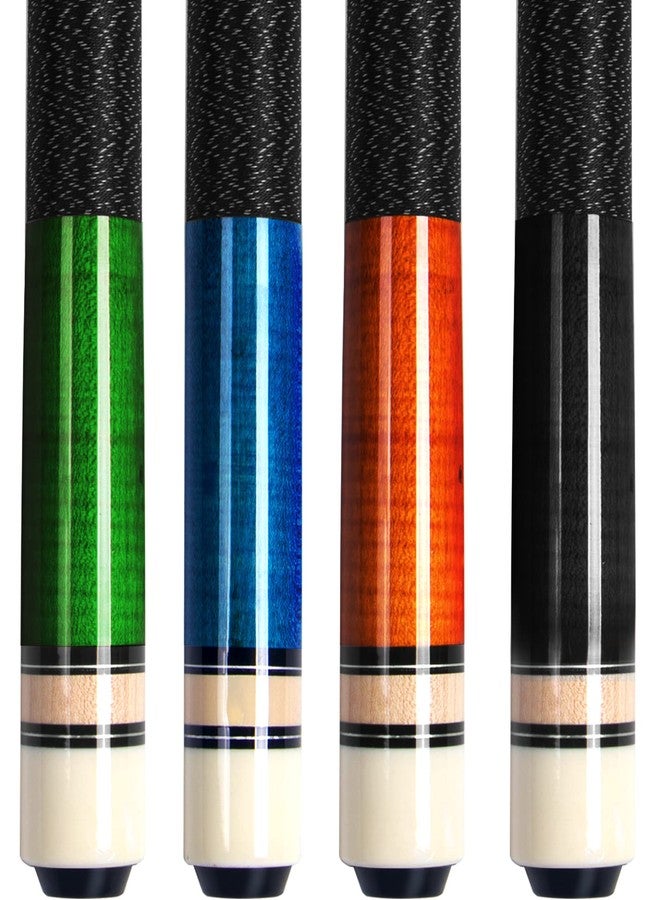 AKLOT Pool Cues,Set of 4 Pool 58" Cue Sticks Canadian Maple Wood Cue Stick for Professional Billiard Players 18 19 20 21 oz - Image 1