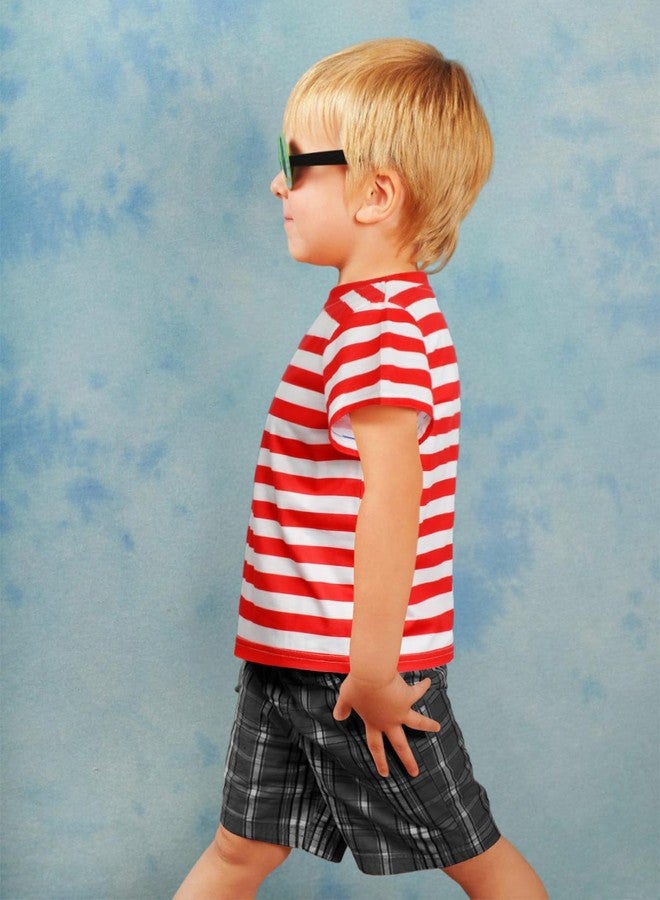 Prebene Boys Striped T Shirt, Pugsley Addams Shirt, Kid's Halloween Costumes, Mime, Bank Robber T-Shirts - Image 3