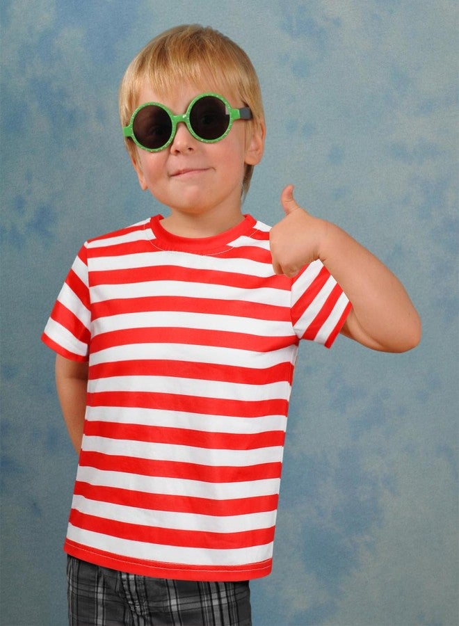 Prebene Boys Striped T Shirt, Pugsley Addams Shirt, Kid's Halloween Costumes, Mime, Bank Robber T-Shirts - Image 5