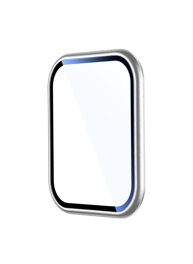 Generic - Applicable For Apple Watch 10/9 Frame Tempered Glass Film Apple Watch Protective Film IWatch Curved Mask-Color:4#Silver Curved Surface Film + Packaging Film Artifact-Dimensions:41mm - Image 1