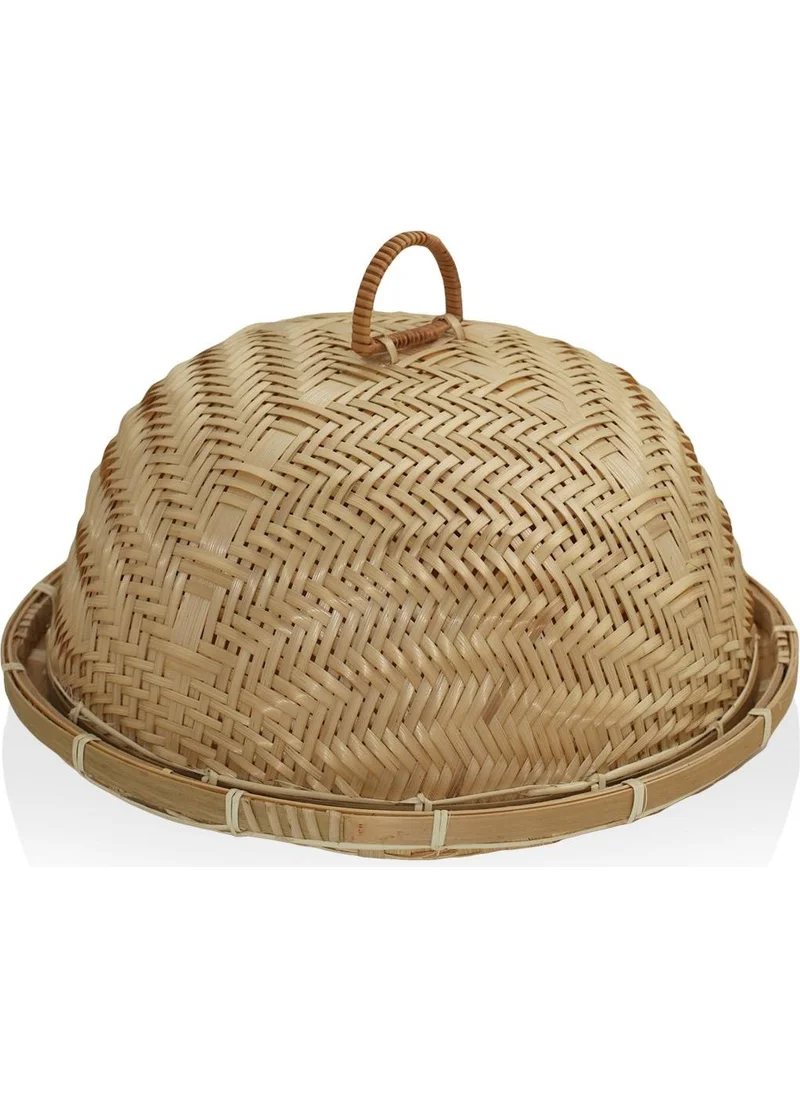 The Mia Bamboo Round Tray 32 X 32 X 20 Cm