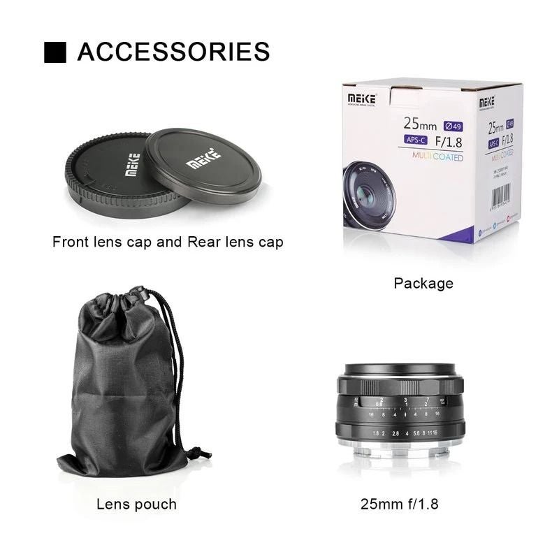 Meke Meike Meke 25mm F1.8 Wide-Angle Large Aperture Manual Focus Lens for Micro 4/3 Cameras - Image 3