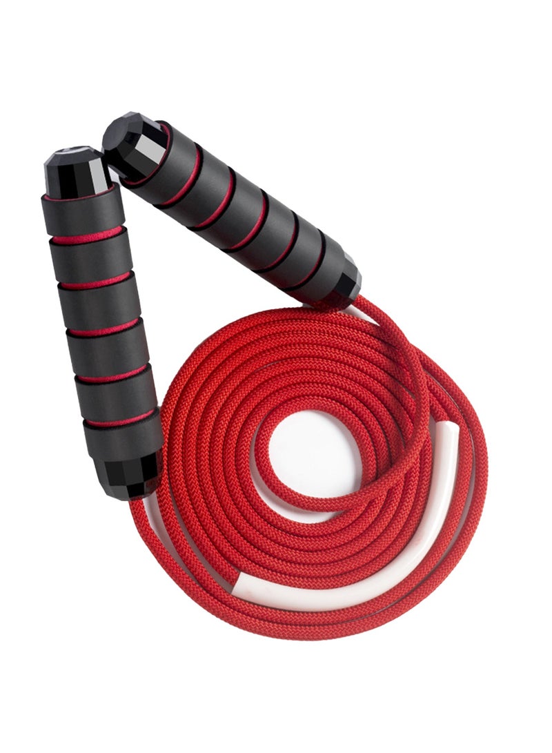 حبل القفز بحبل القفز بحبل القفز القابل للتعديل ， 2.9 متر ， أسود-أحمر - Image 1