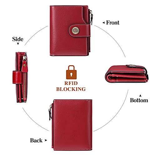FALAN MULE Small Wallet for Women Leather Bifold Compact Small Womens Wallet with RFID Blocking - Image 4