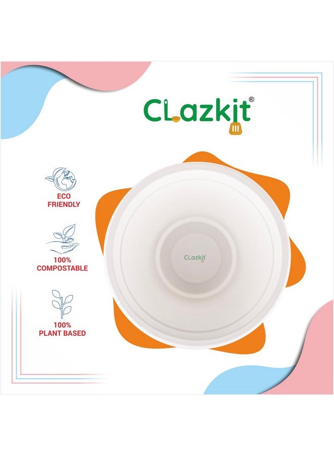 Clazkit أطباق قابلة للتحلل من كلاس كيت سعة 180 مل، عبوة 100 | صديقة للبيئة وقابلة للتحلل للاستخدام مرة واحدة | حفلة، زفاف، حدث - Image 4