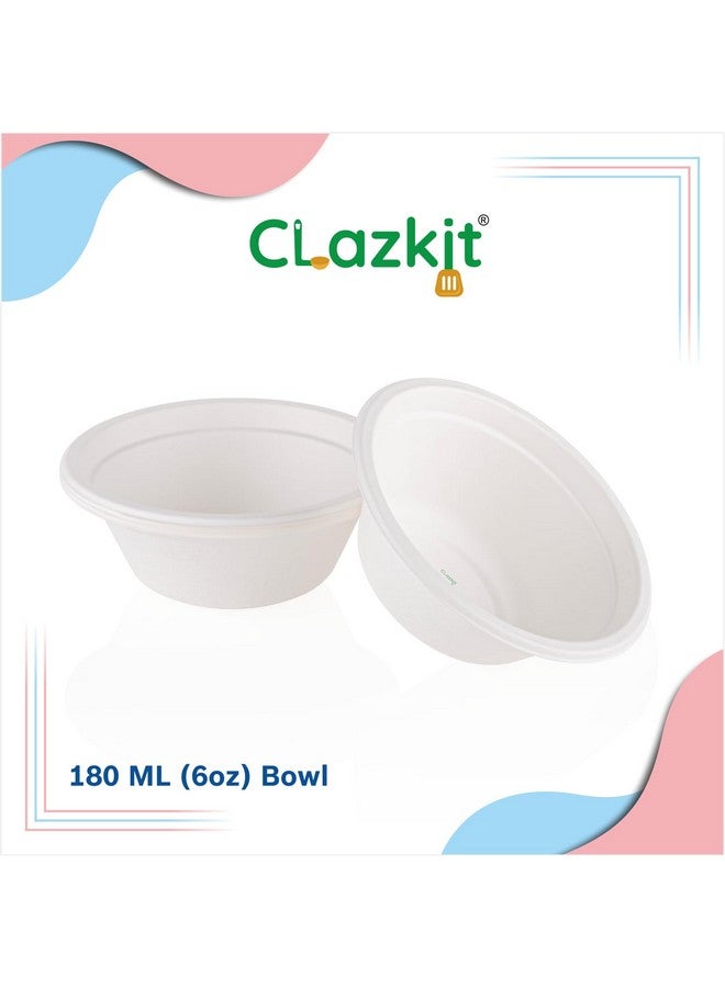 Clazkit أطباق قابلة للتحلل من كلاس كيت سعة 180 مل، عبوة 100 | صديقة للبيئة وقابلة للتحلل للاستخدام مرة واحدة | حفلة، زفاف، حدث - Image 5