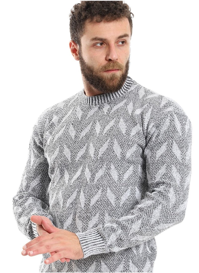 Caesar - Wool Mens Pullover With Multi Design - Image 1