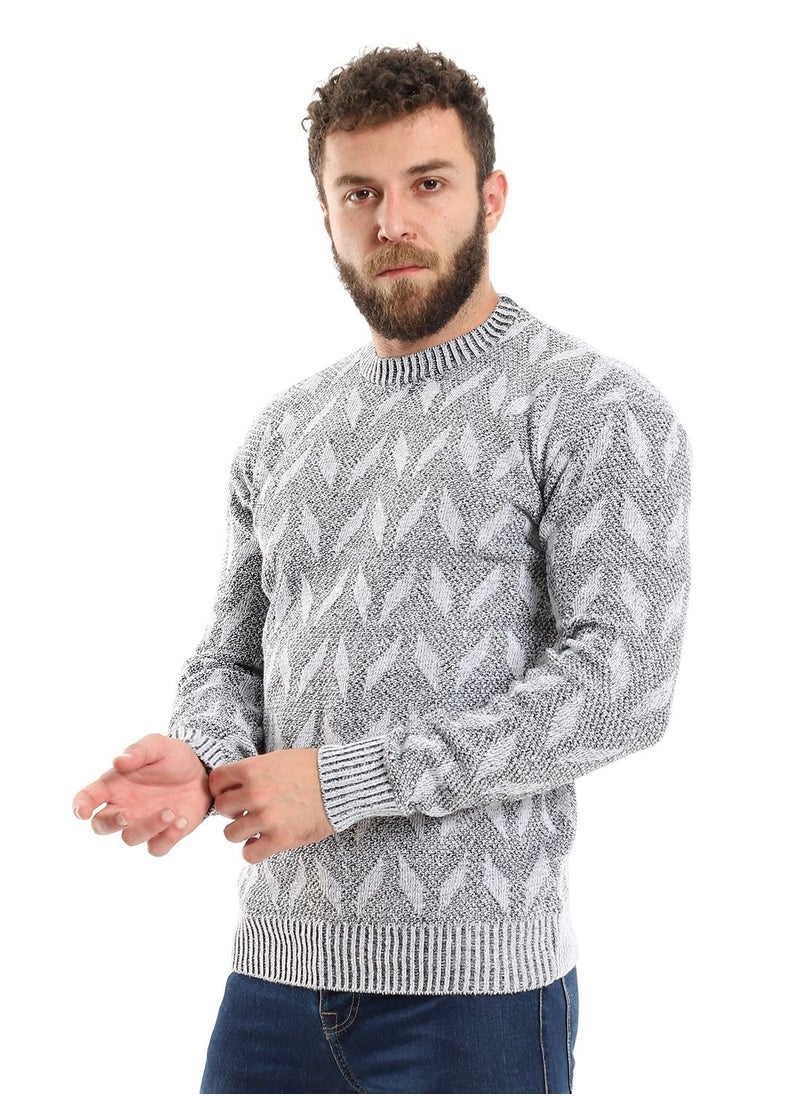 Caesar - Wool Mens Pullover With Multi Design - Image 1