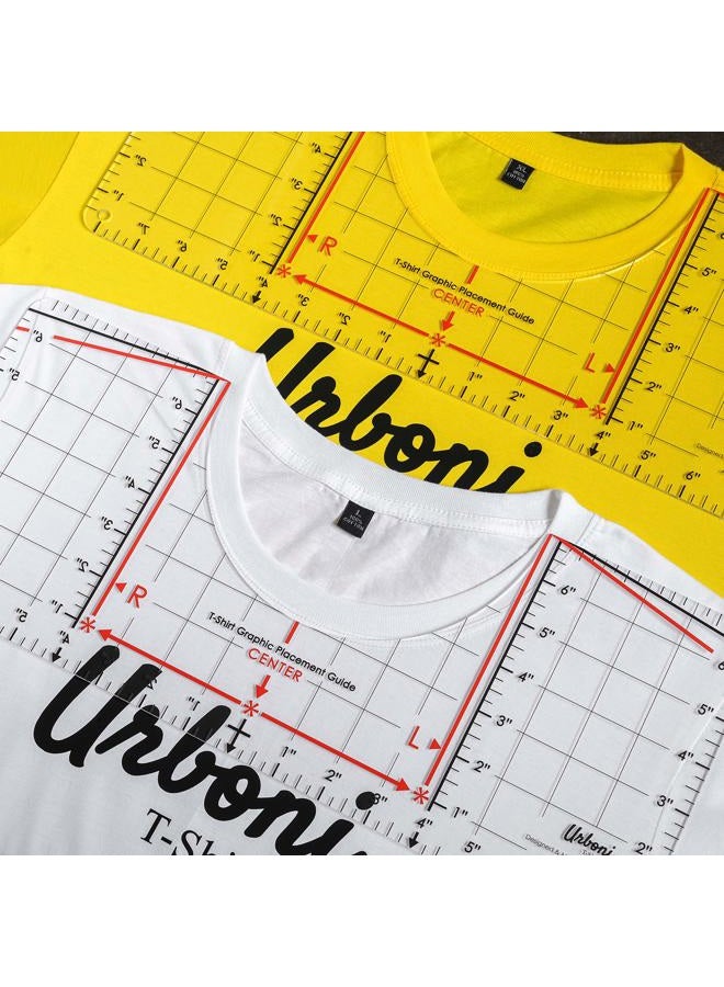 Urboni Tshirt Ruler Guide for Vinyl Alignment and Center Designs, T shirt Ruler Alignment Tool Placement for Heat Press and Cricut - Image 2