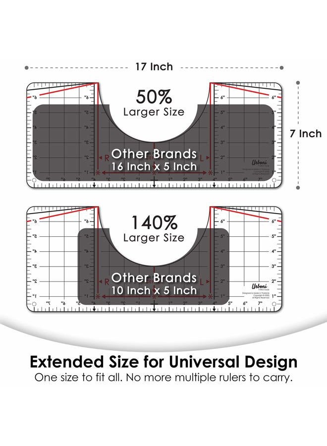 Urboni Tshirt Ruler Guide for Vinyl Alignment and Center Designs, T shirt Ruler Alignment Tool Placement for Heat Press and Cricut - Image 4