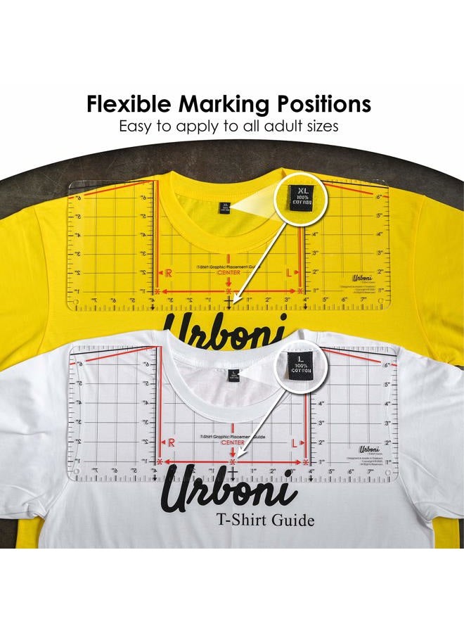 Urboni Tshirt Ruler Guide for Vinyl Alignment and Center Designs, T shirt Ruler Alignment Tool Placement for Heat Press and Cricut - Image 5