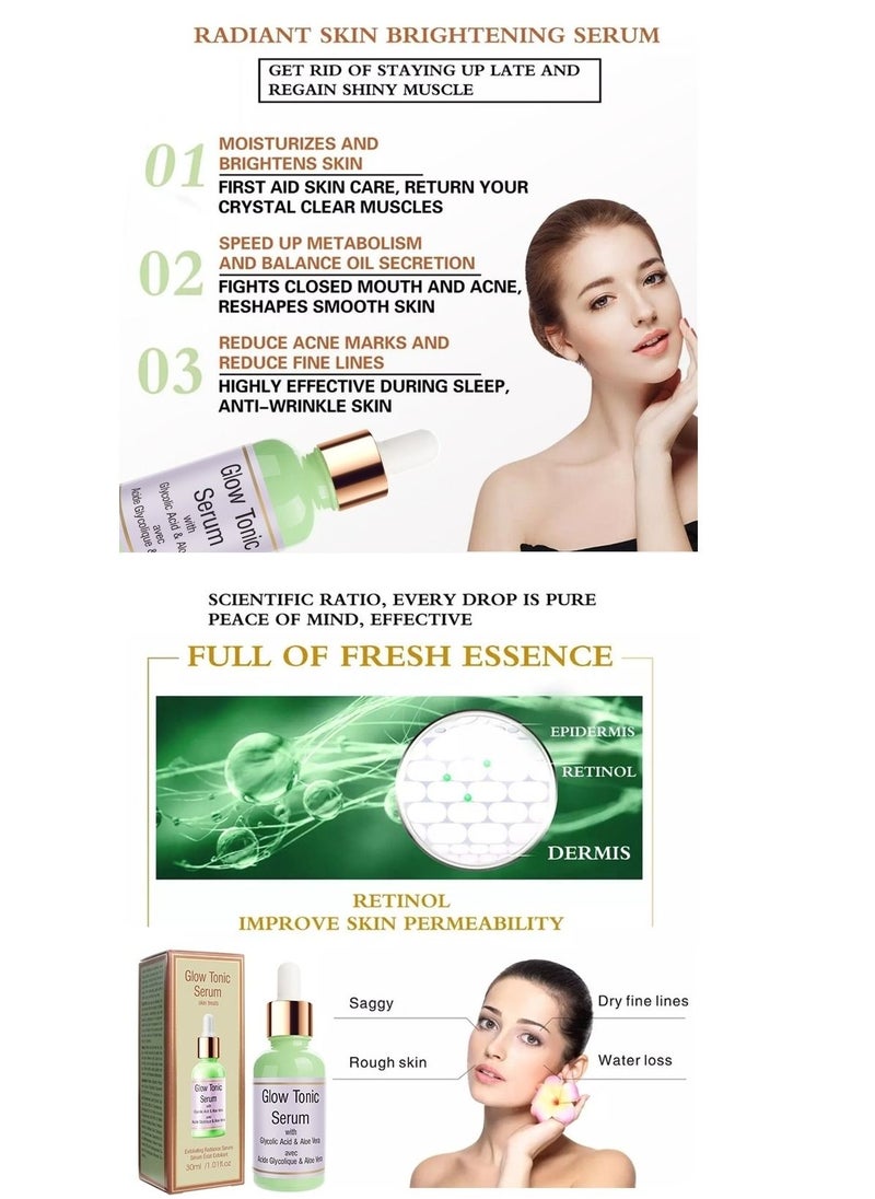 Pei Mei - Glow Tonic Serum with Glycolic Acid and Aloe Vera 30ML - Image 1