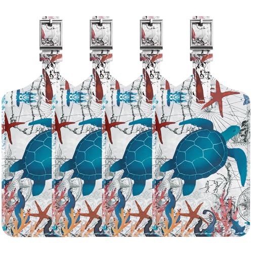 Sodsay 4 Pack Luggage Tag for Suitcases TSA Approved, Leather Suitcase Tags Identifiers, Cute Bag Name Travel Tags ID Labels for Women Men Cruise Airport Luggage Travel Essentials by Sodsay - Image 1