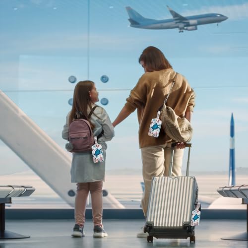 Sodsay 4 Pack Luggage Tag for Suitcases TSA Approved, Leather Suitcase Tags Identifiers, Cute Bag Name Travel Tags ID Labels for Women Men Cruise Airport Luggage Travel Essentials by Sodsay - Image 2