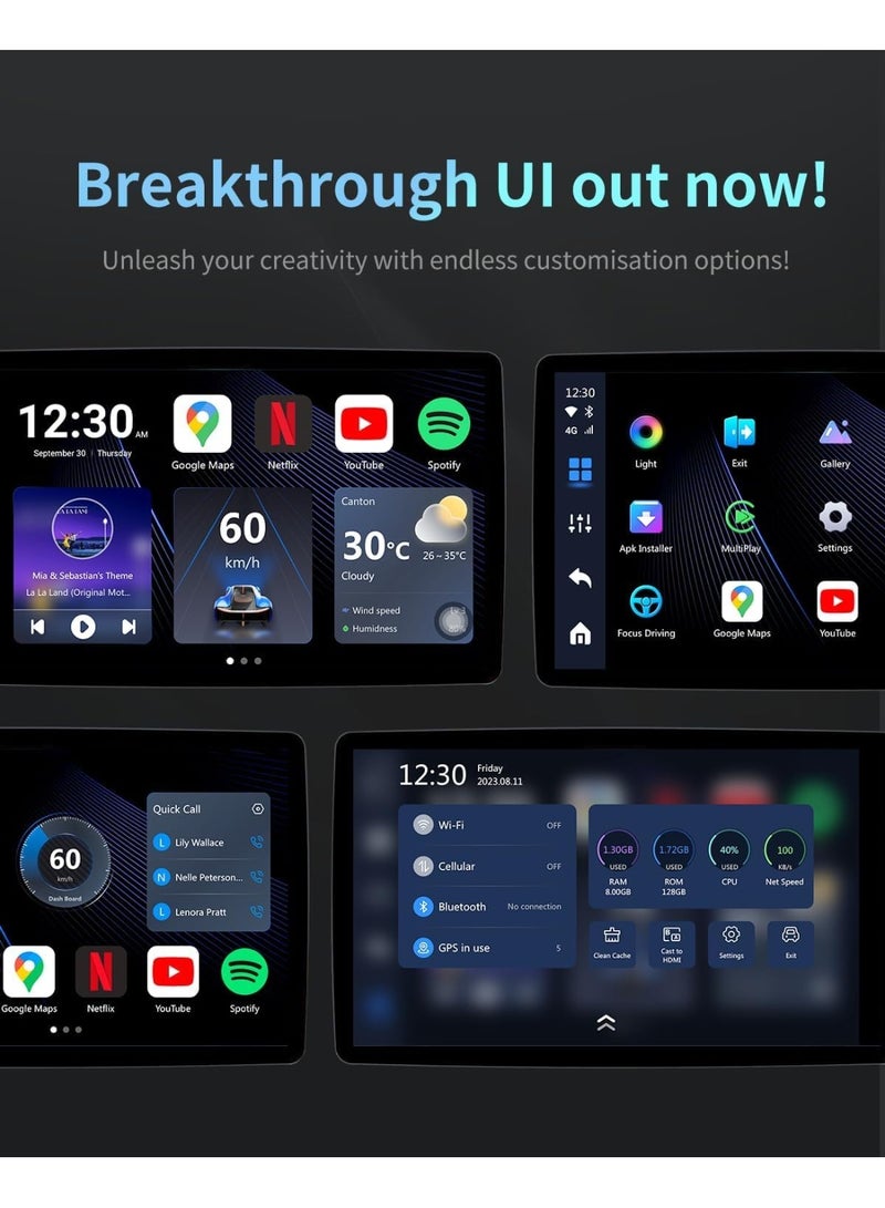 OTTOCAST P3 OttoAiBox - 2024 Android 12 CarPlay AI Box, Wireless CarPlay & Android Auto Adapter, 8GB+128GB, HDMI Output, GPS, Video Viewing YouTube, Netflix, Tiktok - Image 3