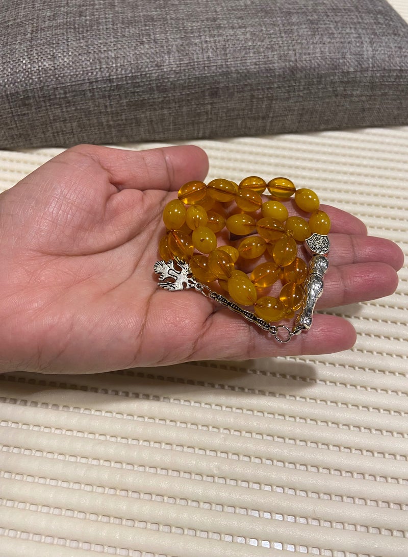 سبحة رجالية من الفاتوران عدد الخرز 33 ومقاس الخرز 8.5mm*12mm - Image 4
