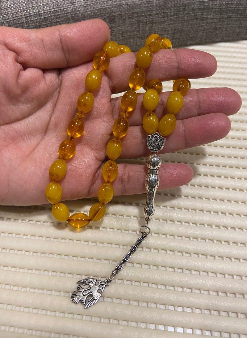 سبحة رجالية من الفاتوران عدد الخرز 33 ومقاس الخرز 8.5mm*12mm - Image 3