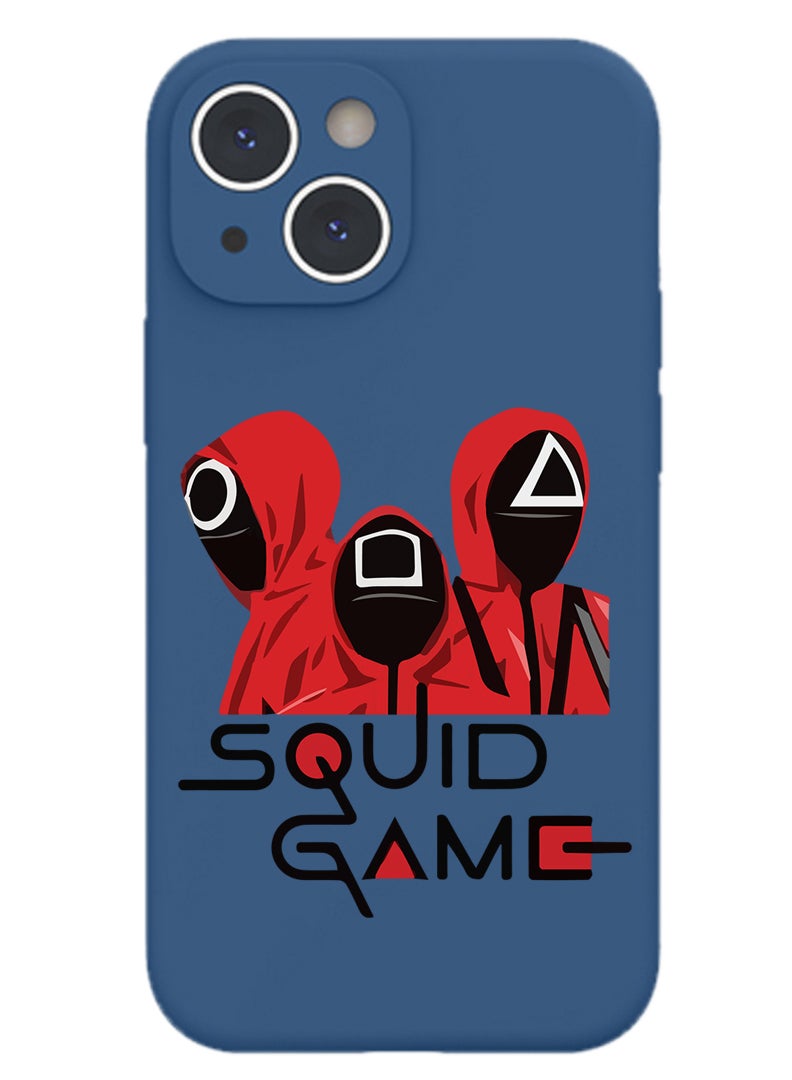 Theodor Protective Slim Fit Case Liquid Silicone Cover with Full Body Protection Anti-Scratch Shockproof Case For iPhone 14 Blue  - Stand by me-01 - Image 1