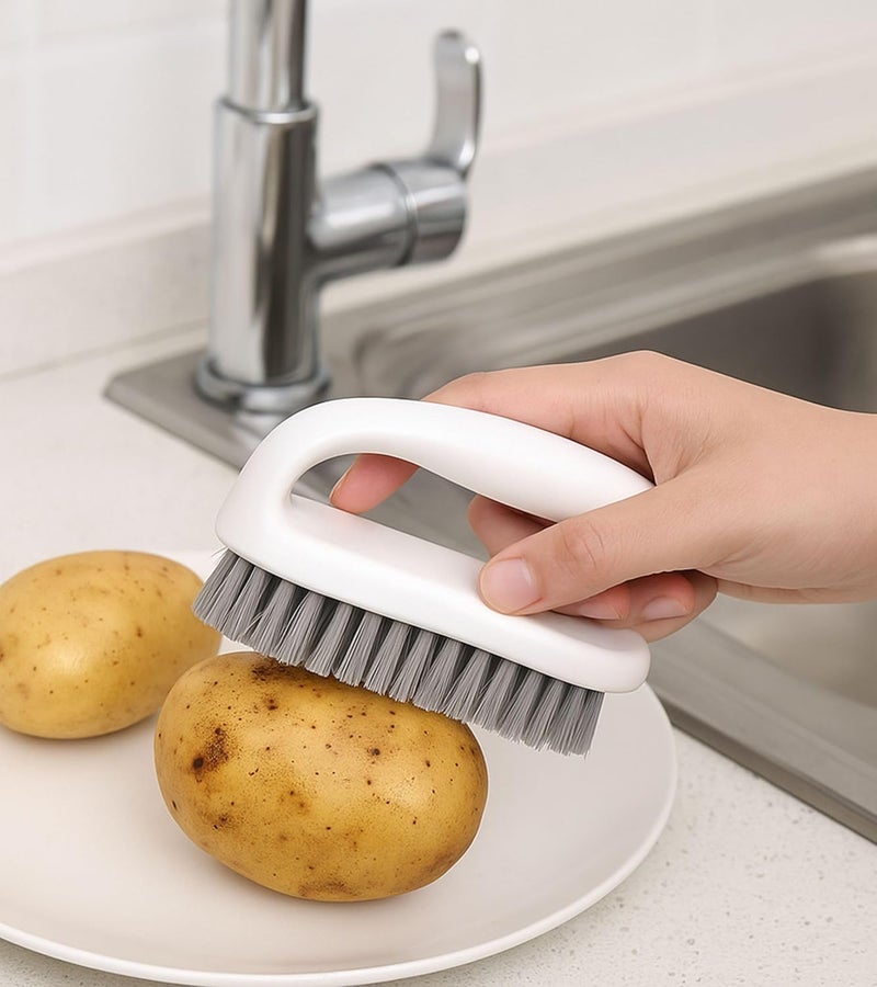Premsons ® Ergonomic Handheld Mini Scrub Brush – Vegetable & Fruit Cleaning Brush with Soft Bristles for Gentle and Effective Cleaning - Image 2