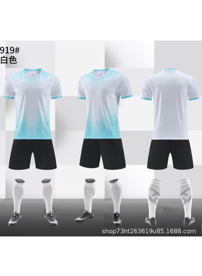 919 White Short Sleeve Football Jersey - Image 1