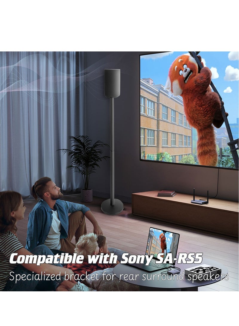 FlashHawk Speaker Stands Pair - Adjustable Height Speaker Stands for Sony SA-RS5 - Strong Load-Bearing Capacity - Easy DIY Assembly - Image 3