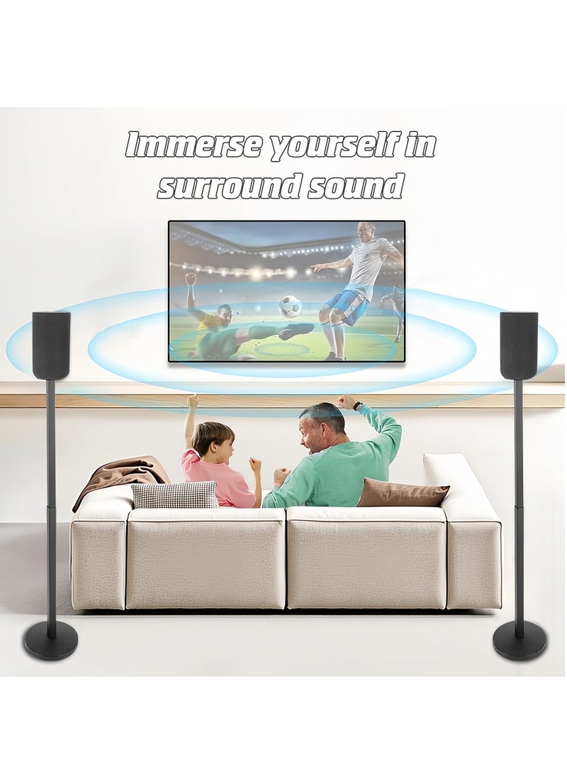 FlashHawk Speaker Stands Pair - Adjustable Height Speaker Stands for Sony SA-RS5 - Strong Load-Bearing Capacity - Easy DIY Assembly - Image 4