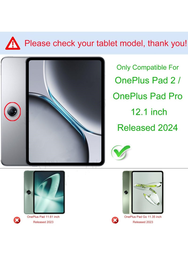 Case for OnePlus Pad 2 Case OnePlus Pad Pro Case with Stand Function OnePlus Pad Pro 12.1/OnePlus Pad 2 Tablet case with Card Holder (Green)  - Image 2